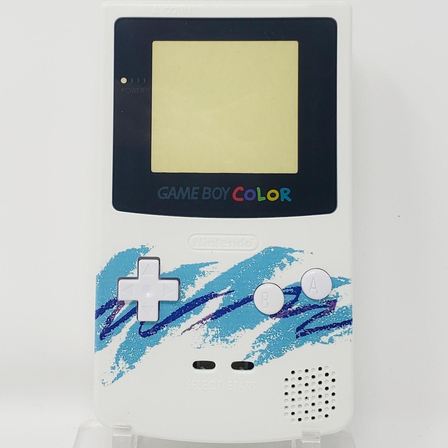 Dixie Cup Gameboy Color diy housing shell gbc backlit 90s retro pattern new wave