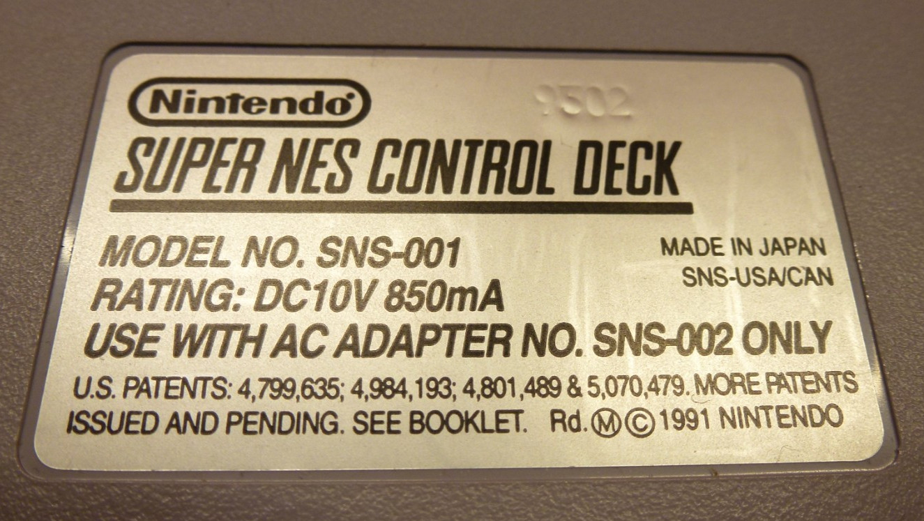 NINTENDO SUPER NES SUPER SET SNES VIDEO GAME CONSOLE W/ BOX, GAME SNS-001