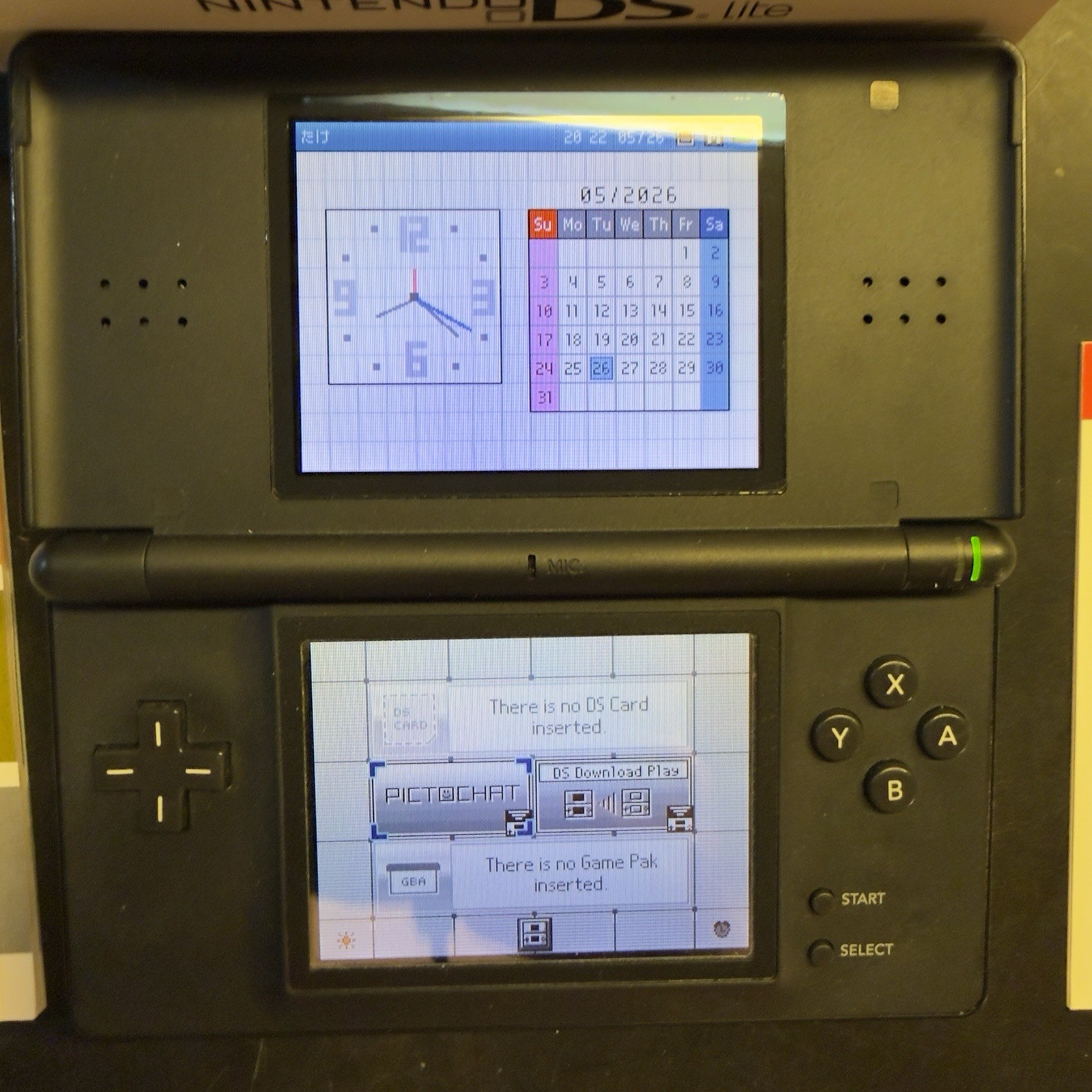 Nintendo DS Lite Handheld System w/ Box Charger & Manual – Black – Excellent CIB