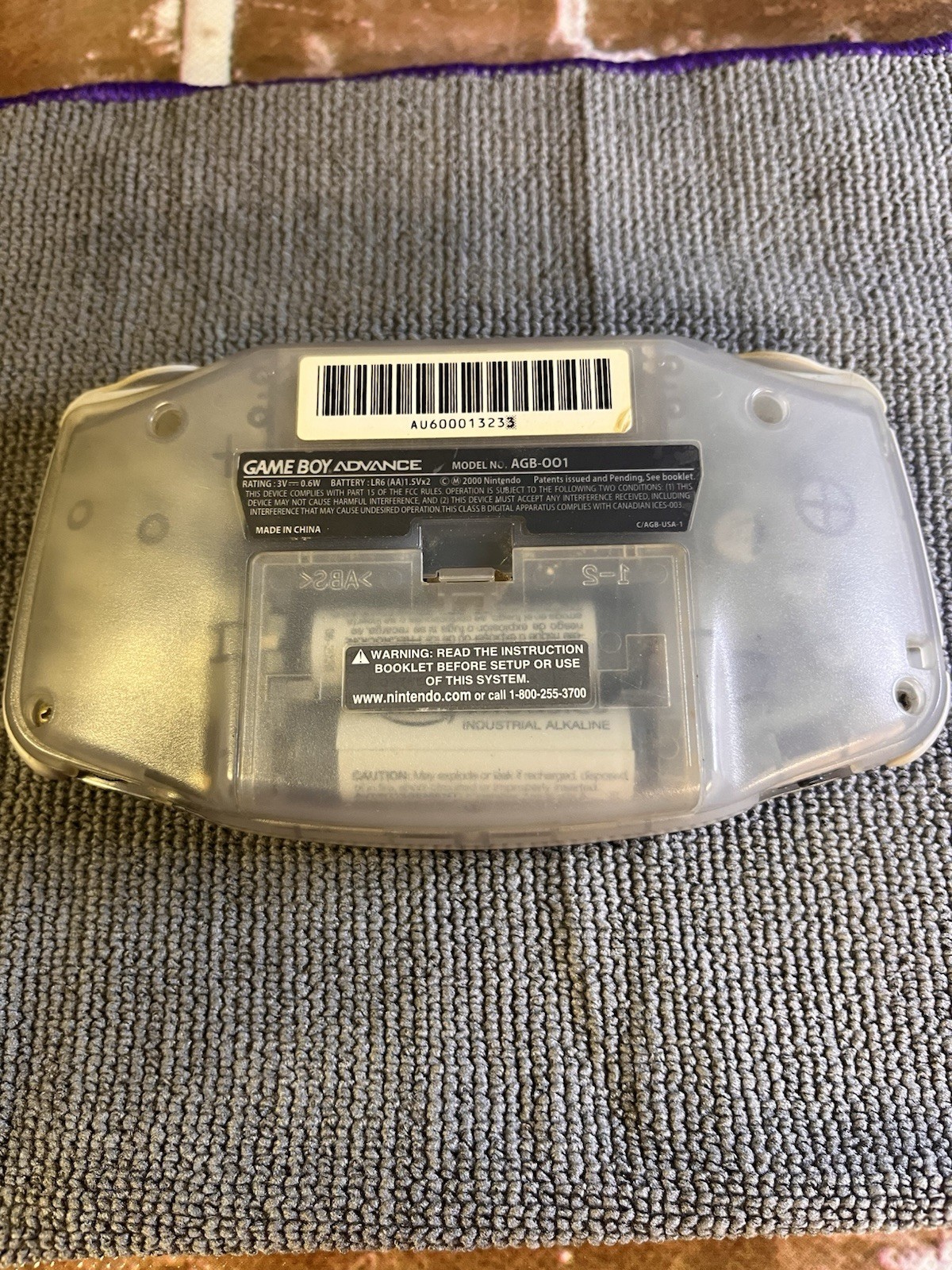 Nintendo Game Boy Advance Console System – Clear Glacier