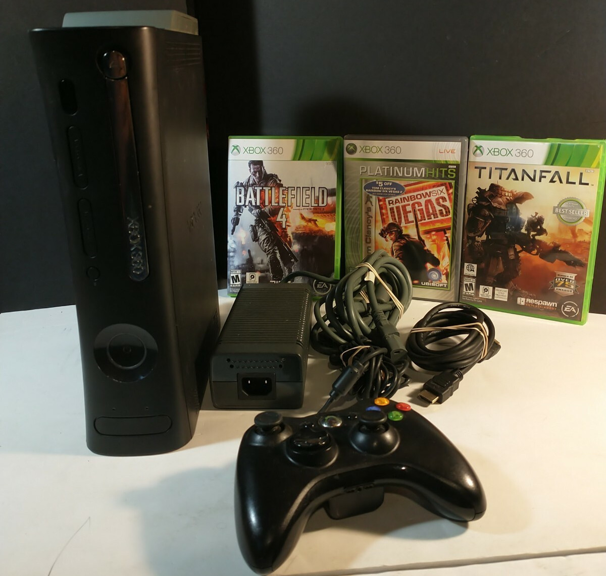 Xbox 360 Pro Console w/ Controller & 20gb Hard Drive – TESTED 3 games titanfall