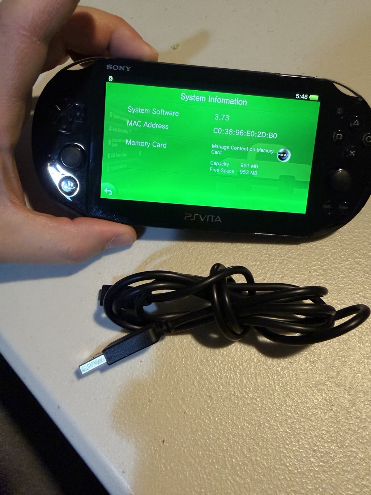 Japanese PlayStation Vita Psvita Pch-2000 Us Seller Working Black System G