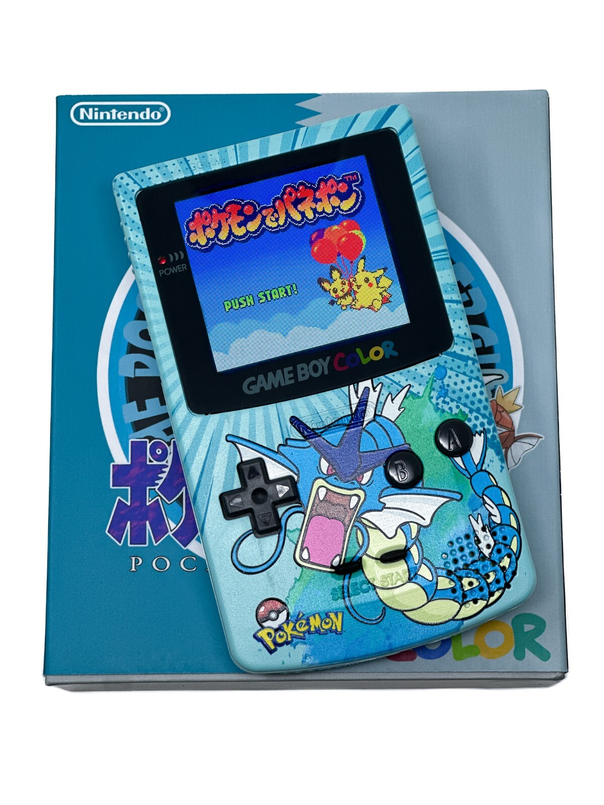 Nintendo Game Boy Color GBC Q5 XL Backlit IPS LCD Pokemon UV GYARADOS System