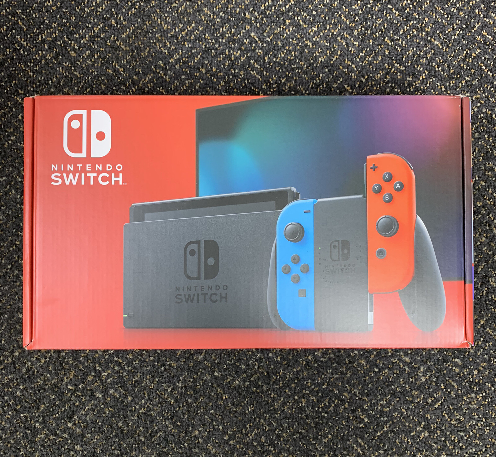 *NEW & READY TO SHIP* Nintendo Switch Gray Console With Neon Blue & Red Joy-Con
