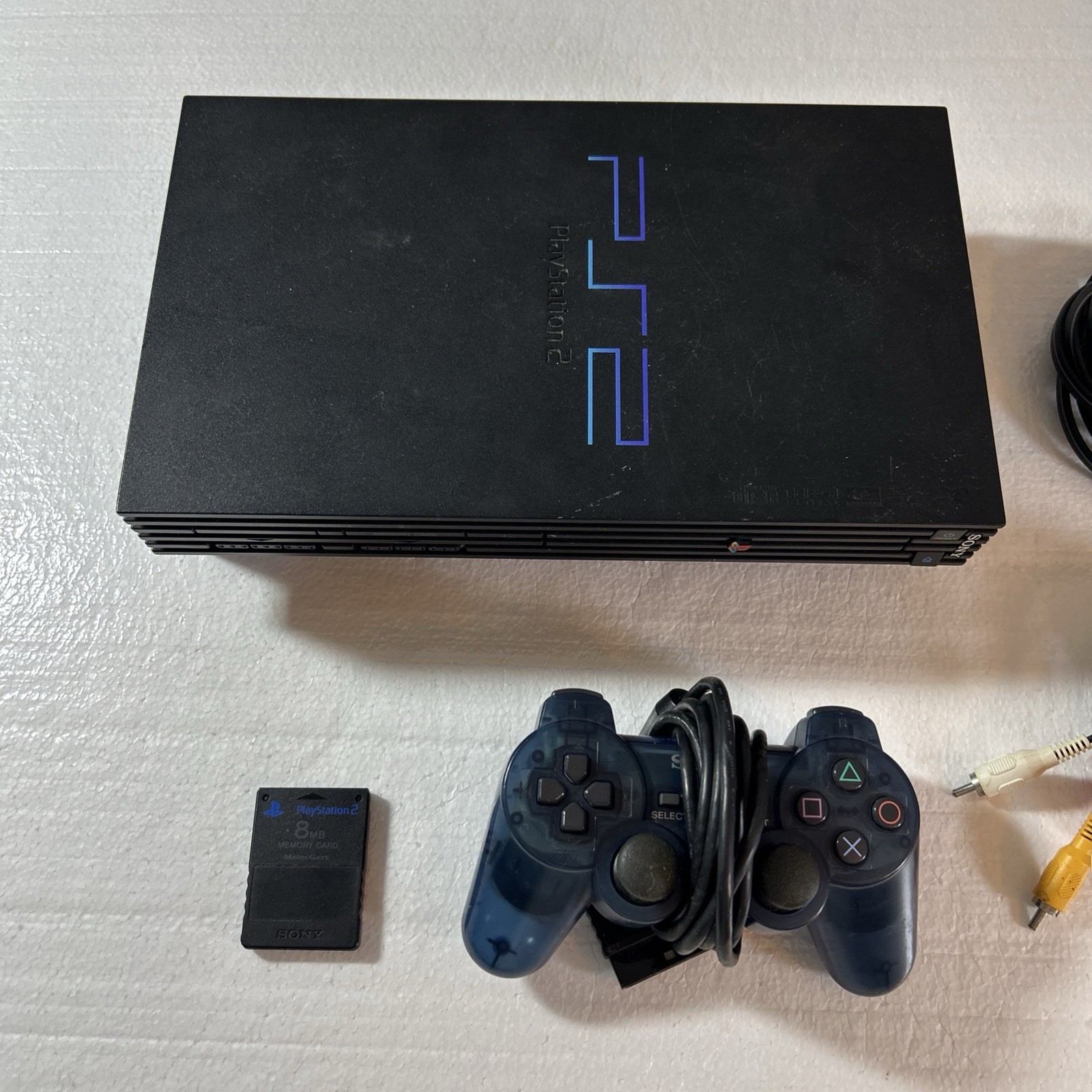 Sony PlayStation 2 PS2 Fat Console SCPH-39001 Bundle Controller + Memory Card