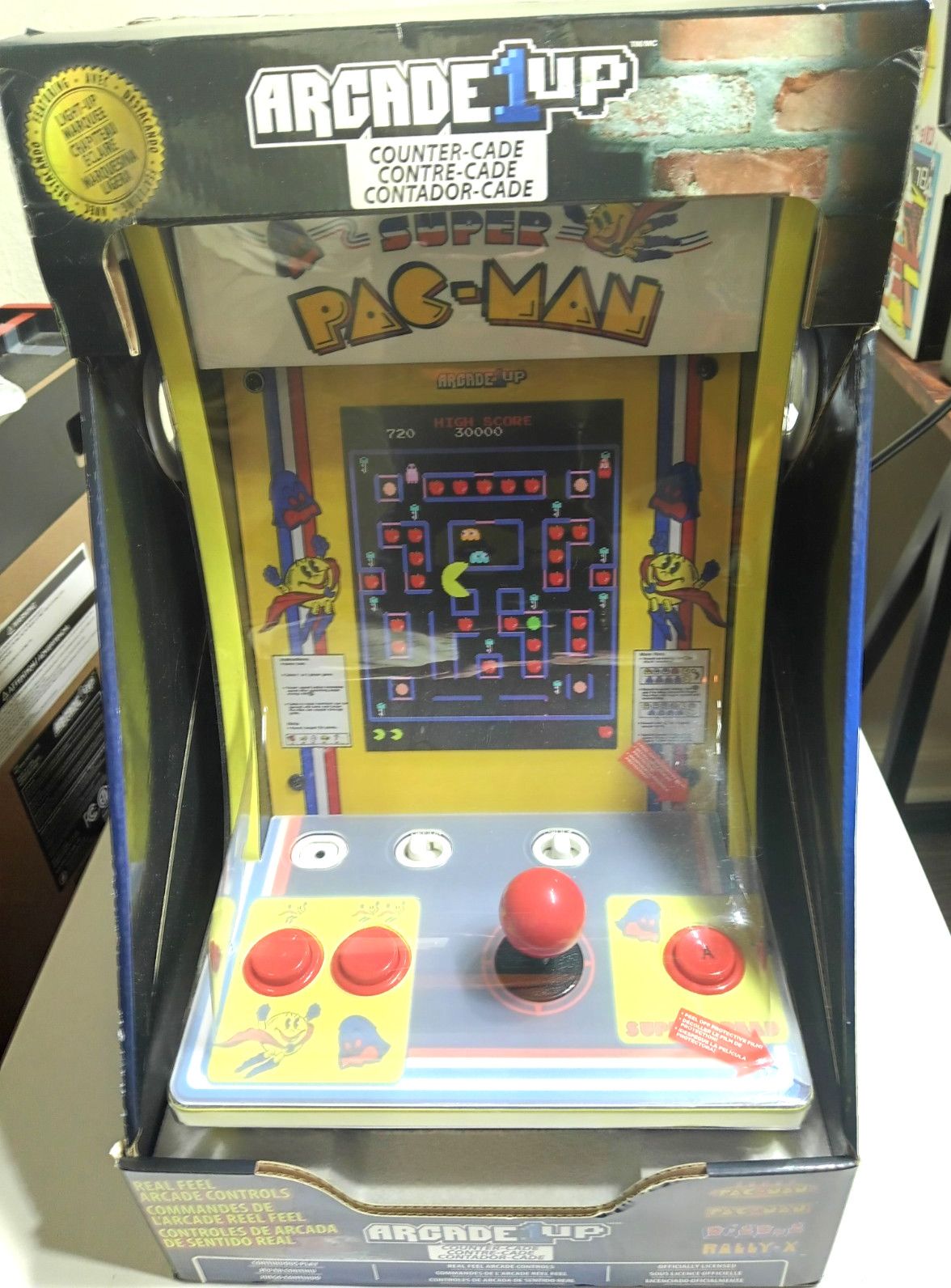 Arcade1Up Super Pac-Man Countercade 4-in-1 Arcade Machine 8″ LCD PAC-C-01334