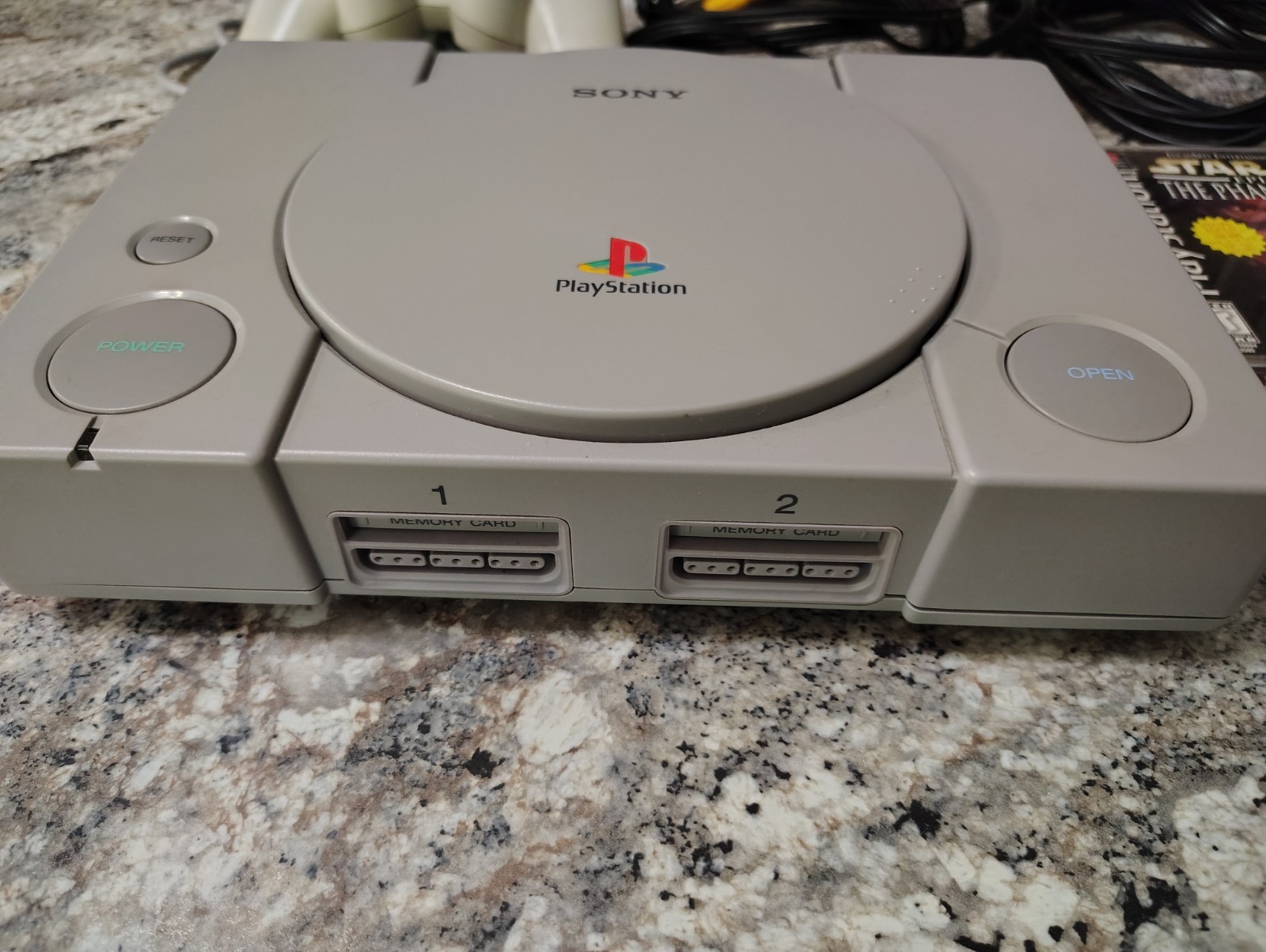 Sony PlayStation PS1 Console Bundle – Controller, Cables & 2 Games