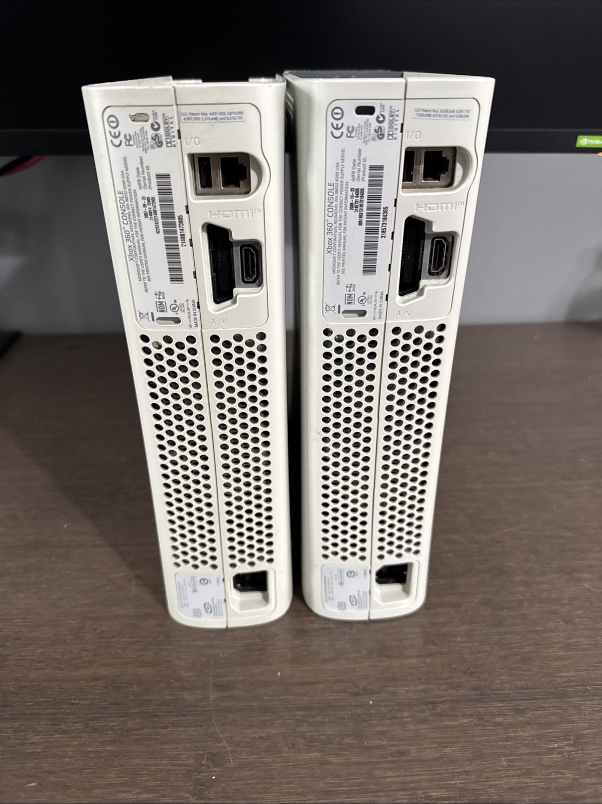 Lot of 2 Microsoft Xbox 360 Zephyr Consoles FOR PARTS OR REPAIR