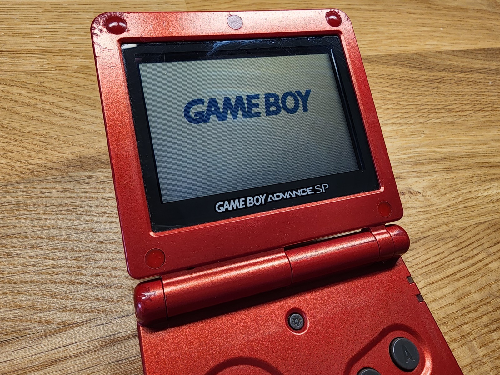 Nintendo GameBoy Advance SP Red AGS-001, Tested & Working Great!