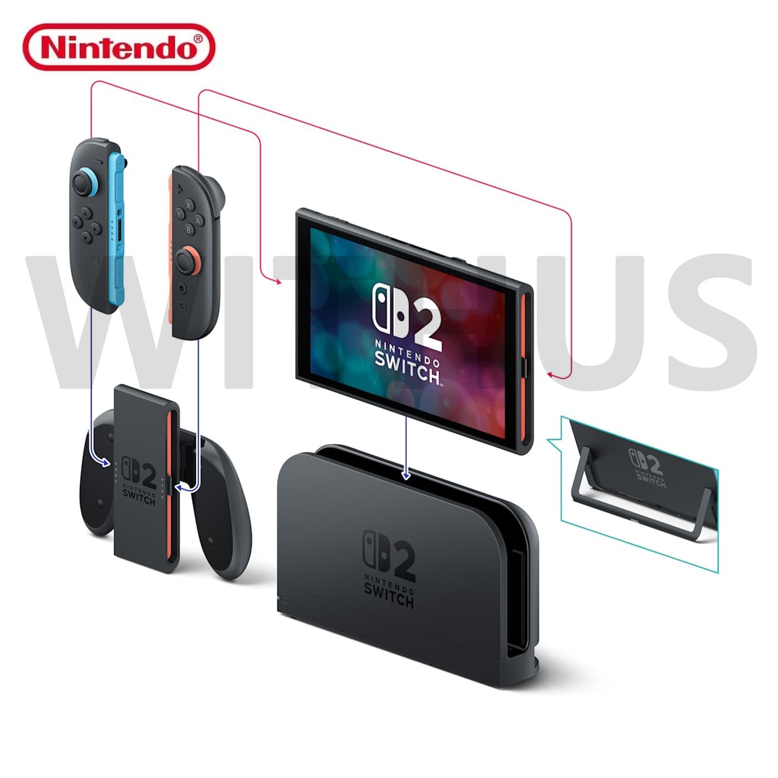 Nintendo Switch 2 Handheld Console 256GB + MARIO KART WORLD BUNDLE / Korean ver.