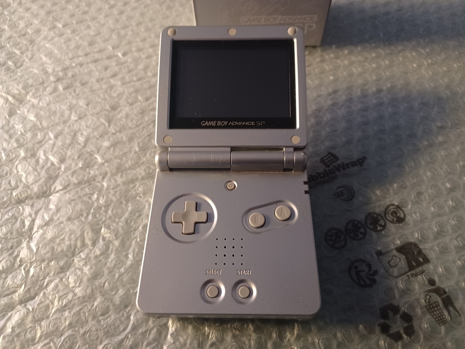 Nintendo Gameboy Advance SP GBA SP Silver/Silver