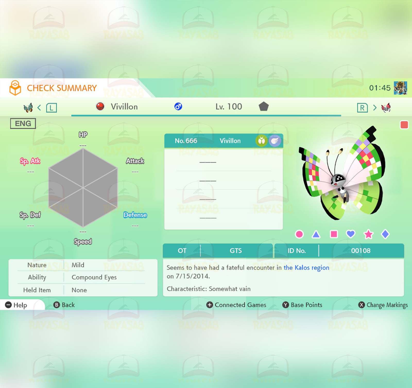 Vivillon Forms Rare Shiny 6iv Non Shiny Best Stats Pokemon Home