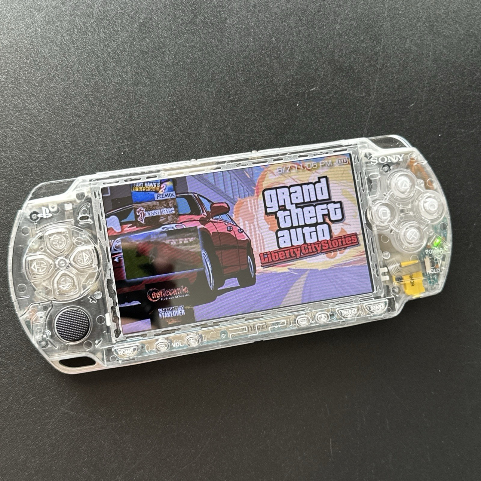 26 Games Clear Sony PSP 2000 Handheld Console System & Charger Tested Working