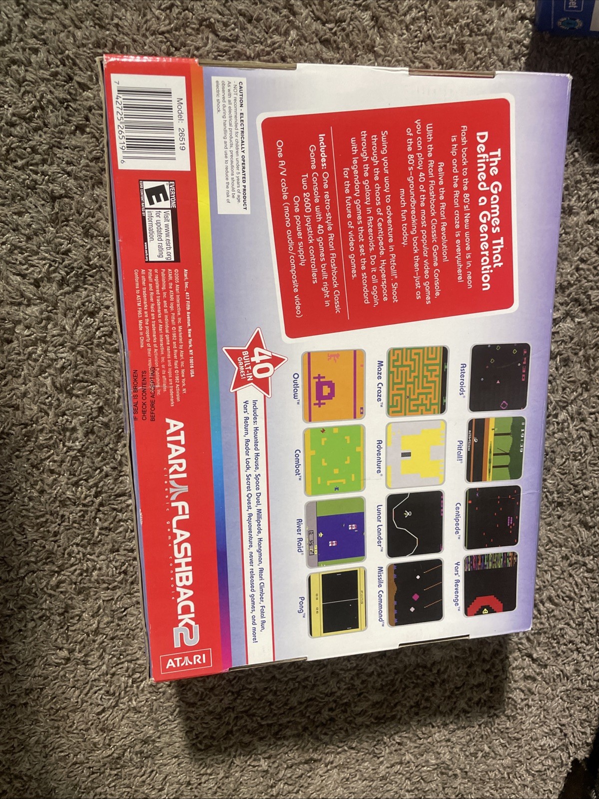 Tested And Works! Atari Flashback 2 Classic Game Console In Box