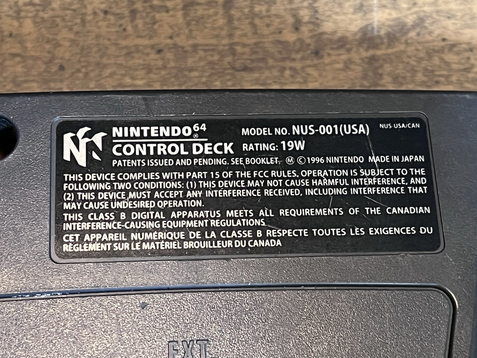 Nintendo N64 Console NUS-001 w/2 Controllers Power Cord A/V Cable TESTED WORKS