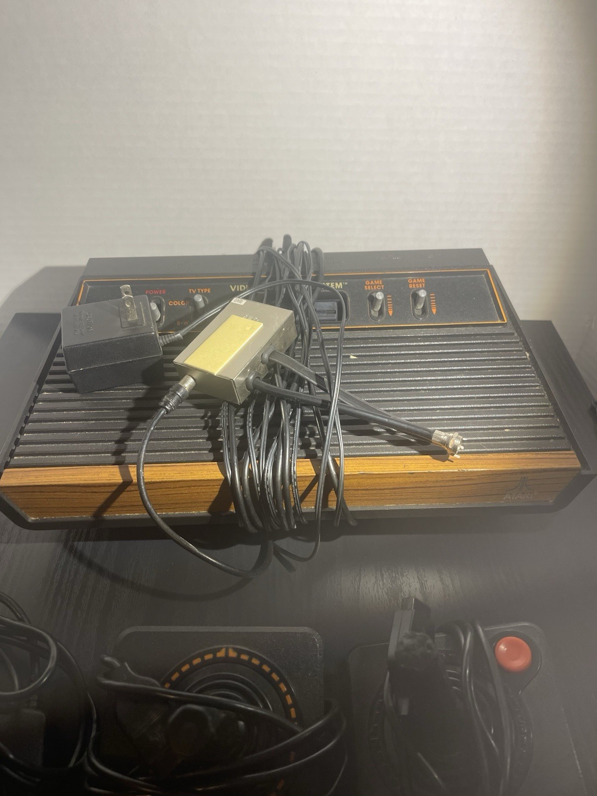 Vintage Atari 2600 Console Widely Known As A Wood Grain Console with Games