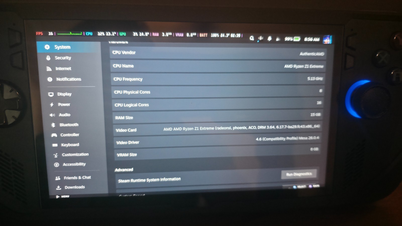 Asus ROG Ally X 1TB – dbrand Killswitch / TMR Sticks / Bazzite OS / 1.5TB SD