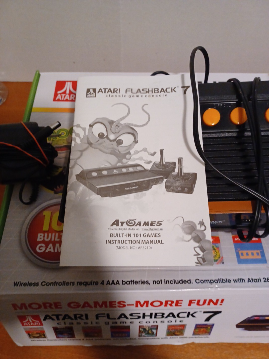 Atari Flashback 7 Classic Game Console 101 Built-in Games With Box Tested