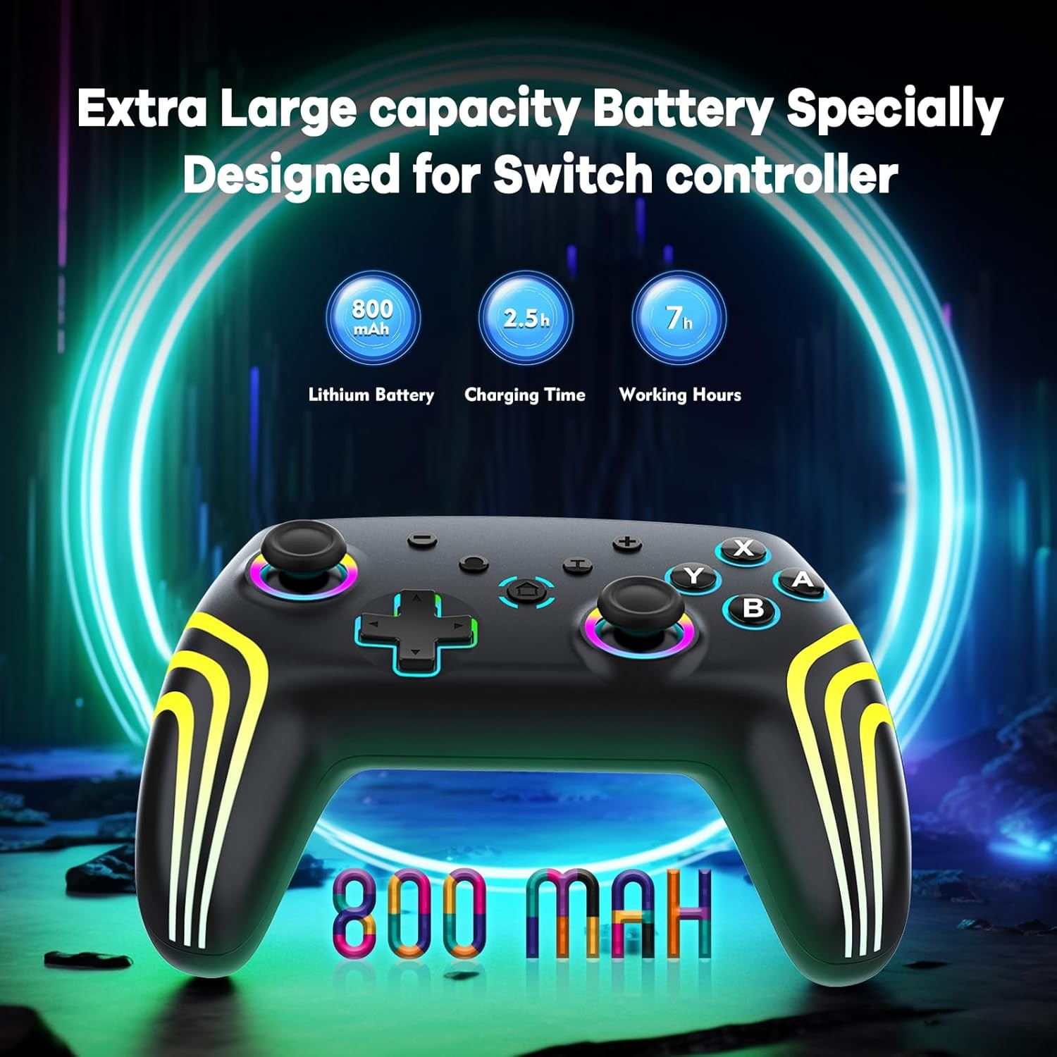 MYSTILUCK Wireless Pro Controller for Switch/Switch 2/Lite/OLED/PC, Gamepad…