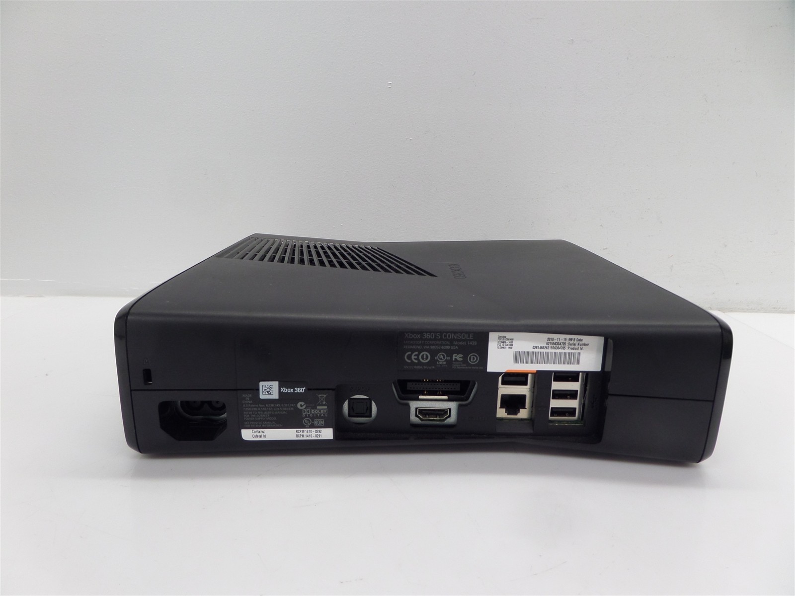 Microsoft Xbox 360 S 1439 Console w/ Power Supply & Kinect Sensor – No 250GB HDD