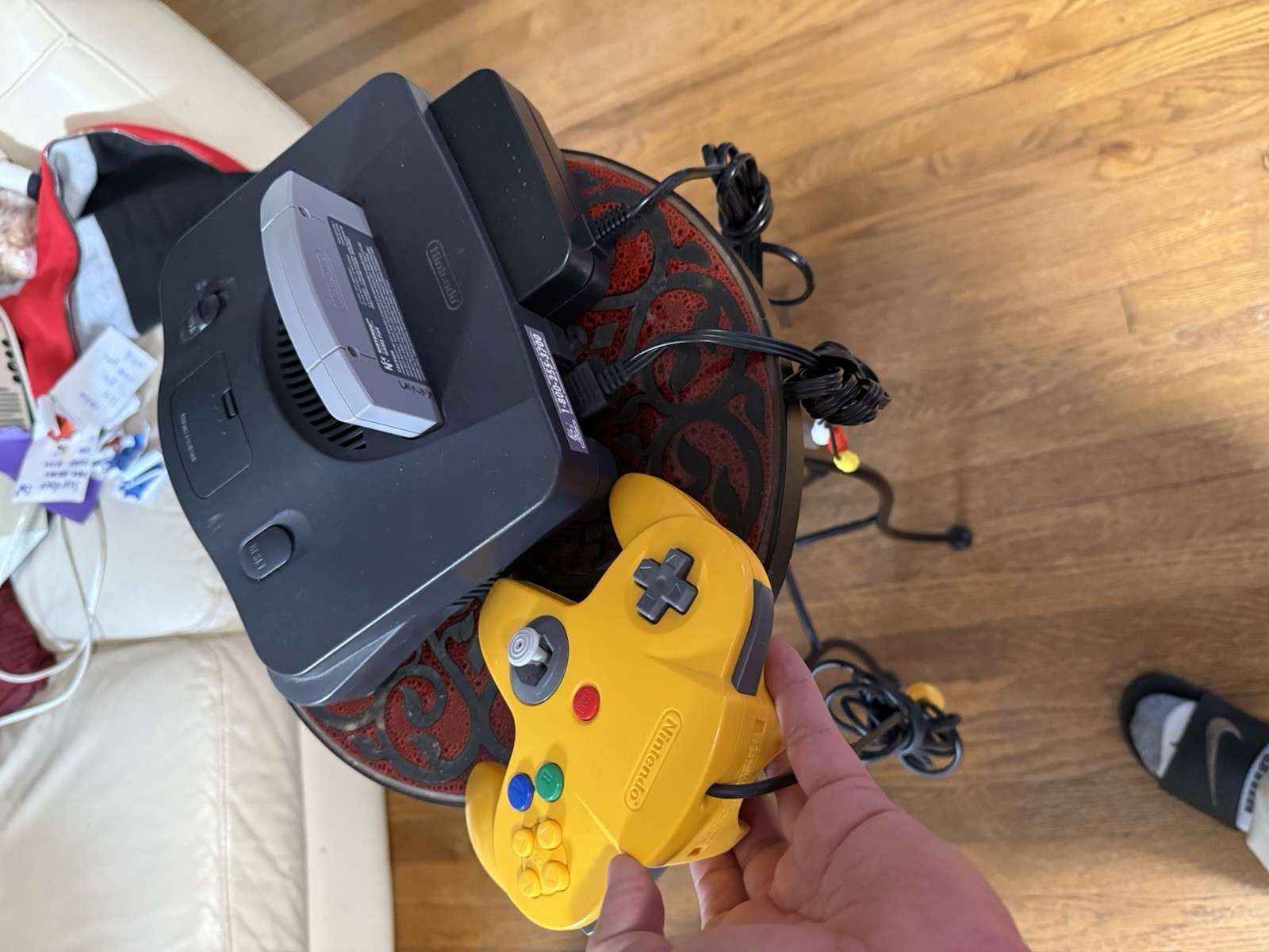 Nintendo 64 Yellow Controller And A Bug’s Life Game, Controller Has Broken Joy S