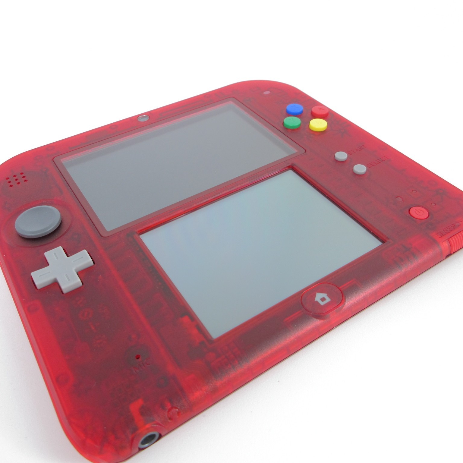 【Mint】Nintendo 2DS Pokemon Clear Red Console Japanese Edition #DEN1115/02