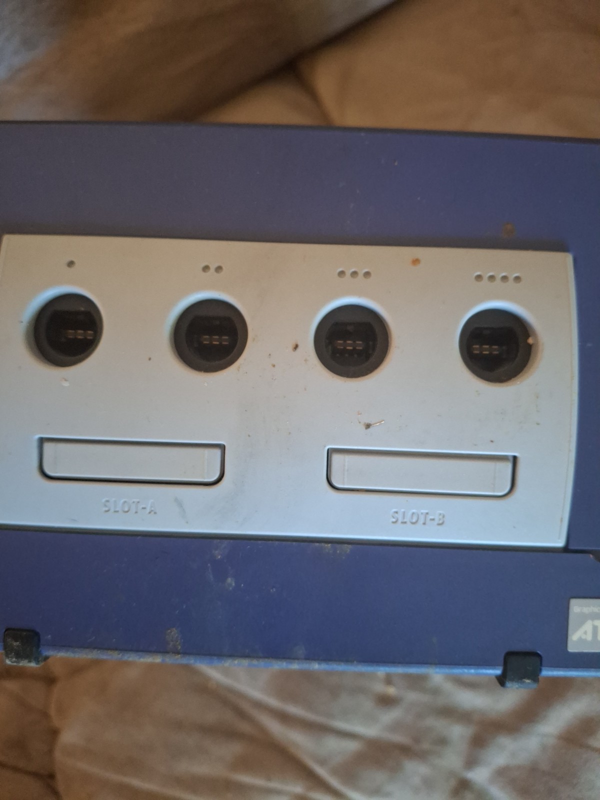 Read! Nintendo GameCube Console Indigo Purple DOL-001 USA Console Only Tested