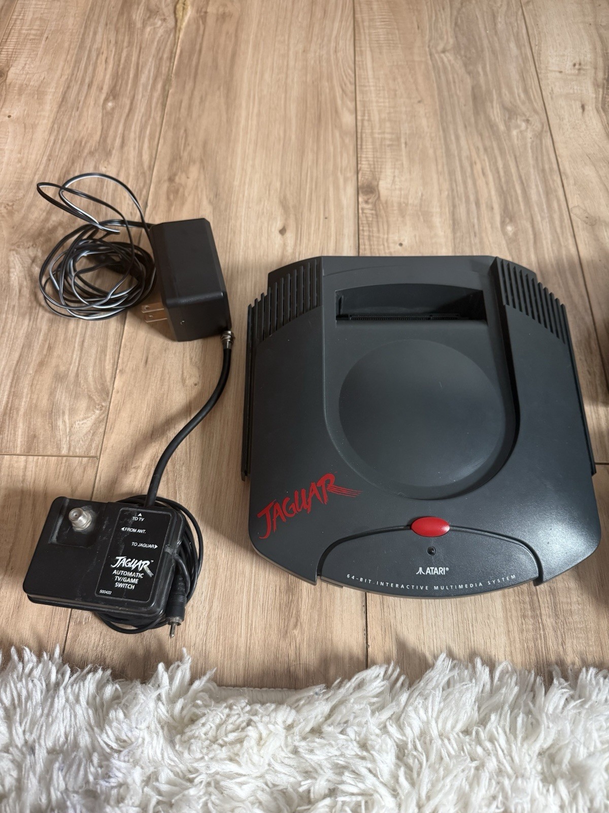Atari Jaguar Console TESTED Bundle NTSC w/ 2 Controllers, Power Supply & 4 Games