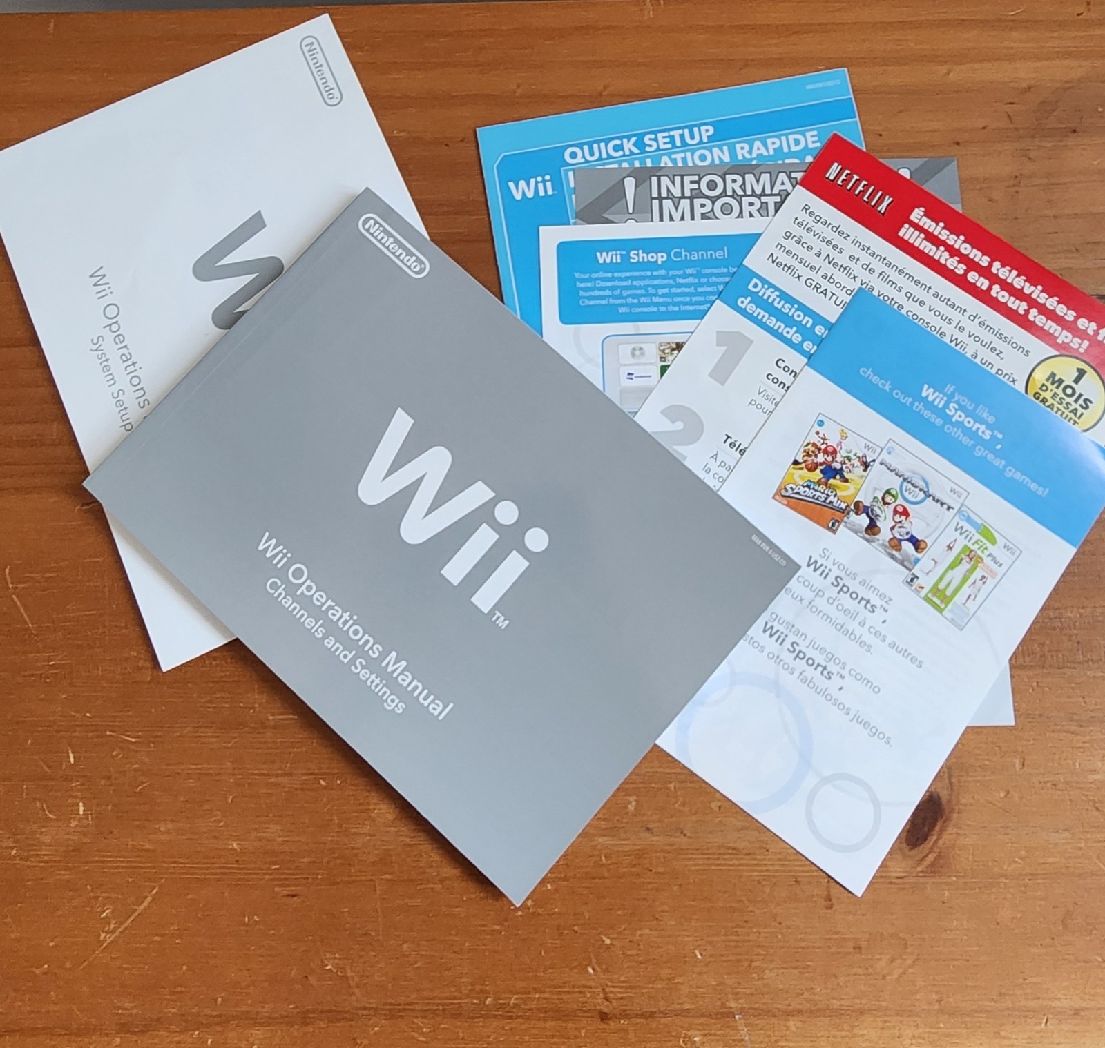 Black Nintendo Wii Box & Insert ONLY Super Mario Bros Version W/Manual RARE