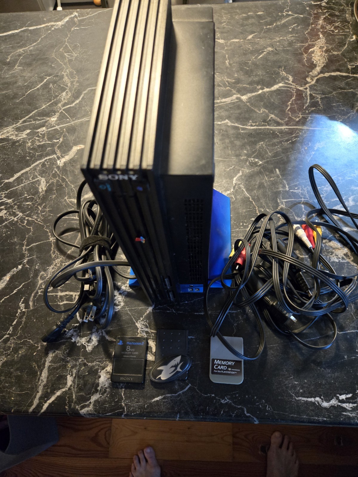 Sony PlayStation 2 PS2 Fat Console HDD Hard Drive Network Adapter Tested Bundle