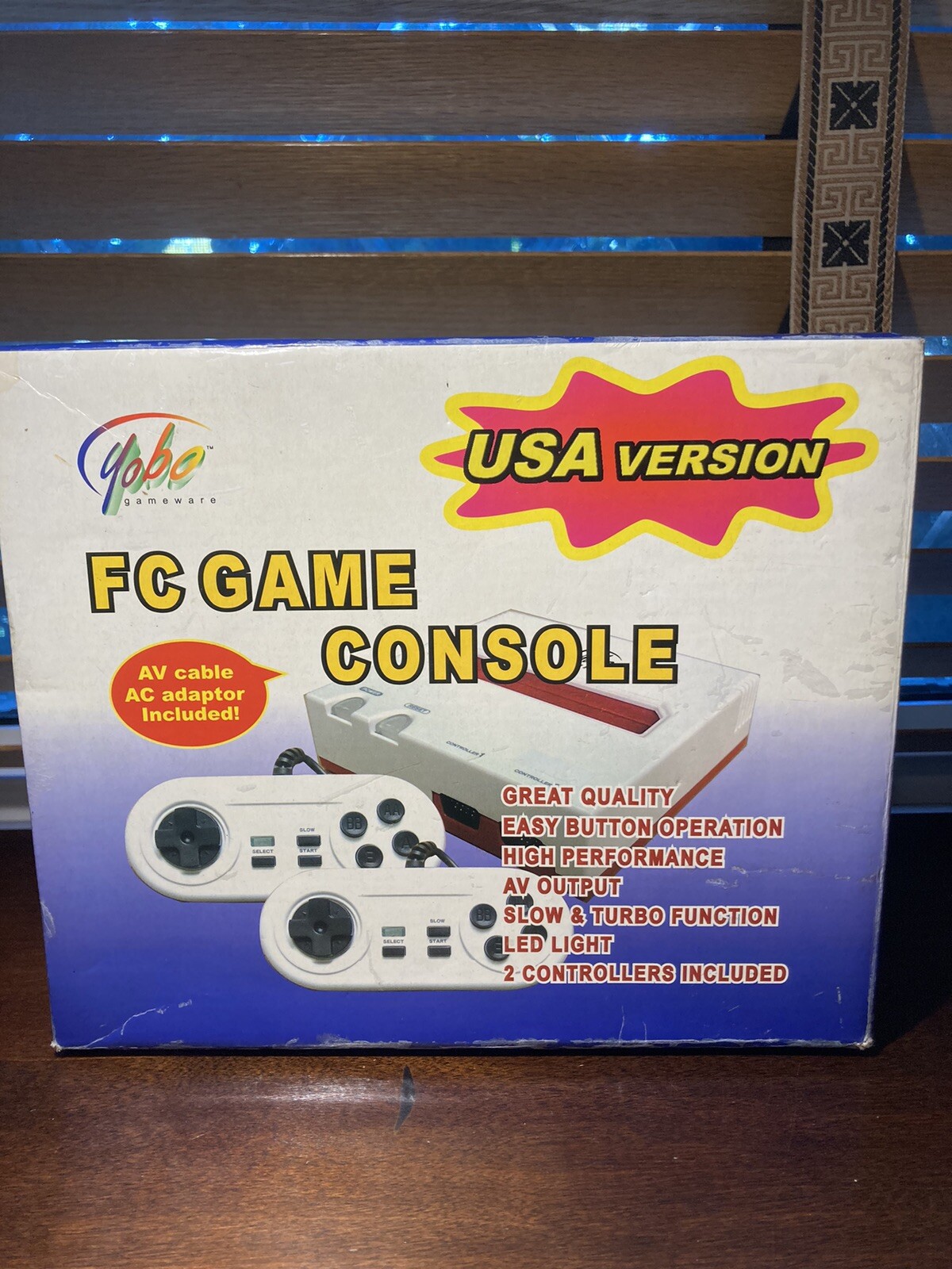 YOBO FC Game Console USA VERSION Turbo Controllers NEW