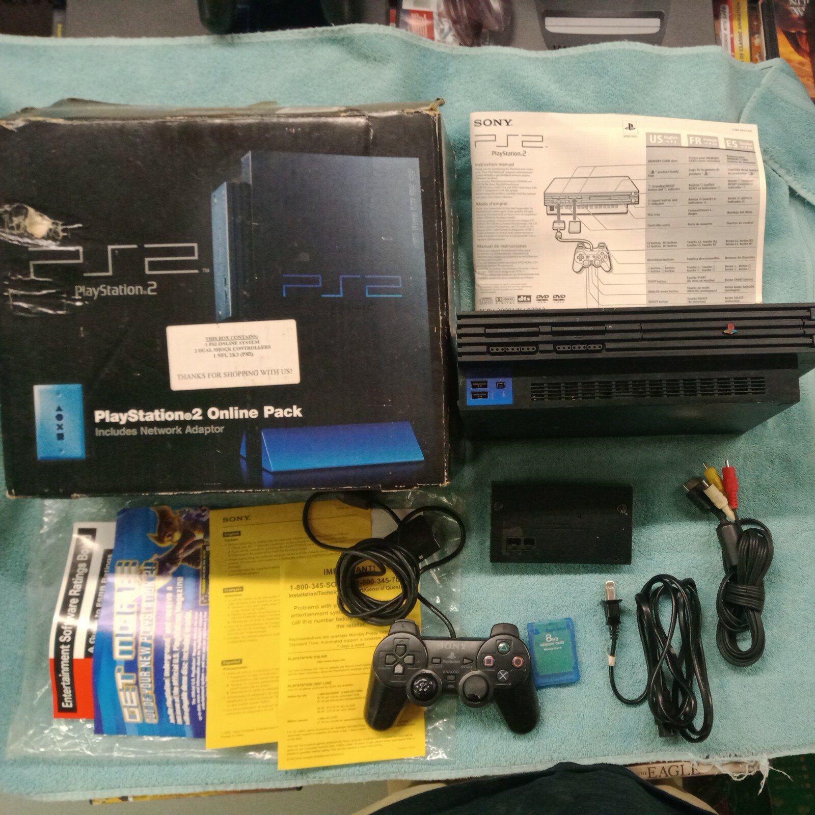 SONY Playstation 2 PS2 Console Complete Video Game System WORKING Ready to Play