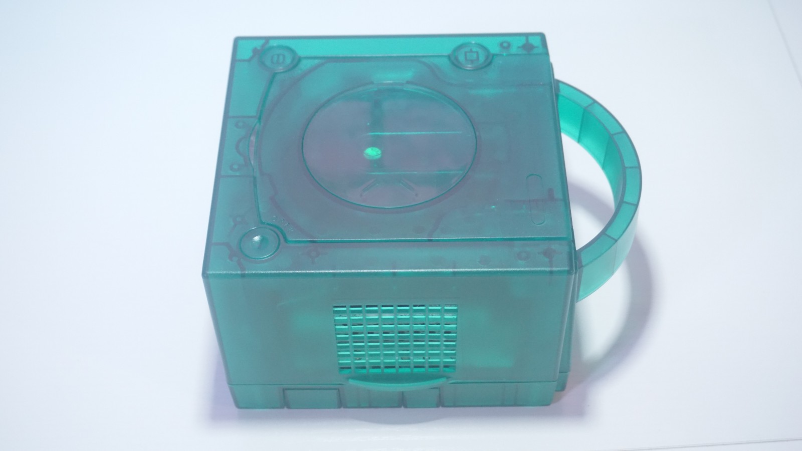 Clear Emerald Green Nintendo GameCube DOL-001 (USA) with Green LED & Controller