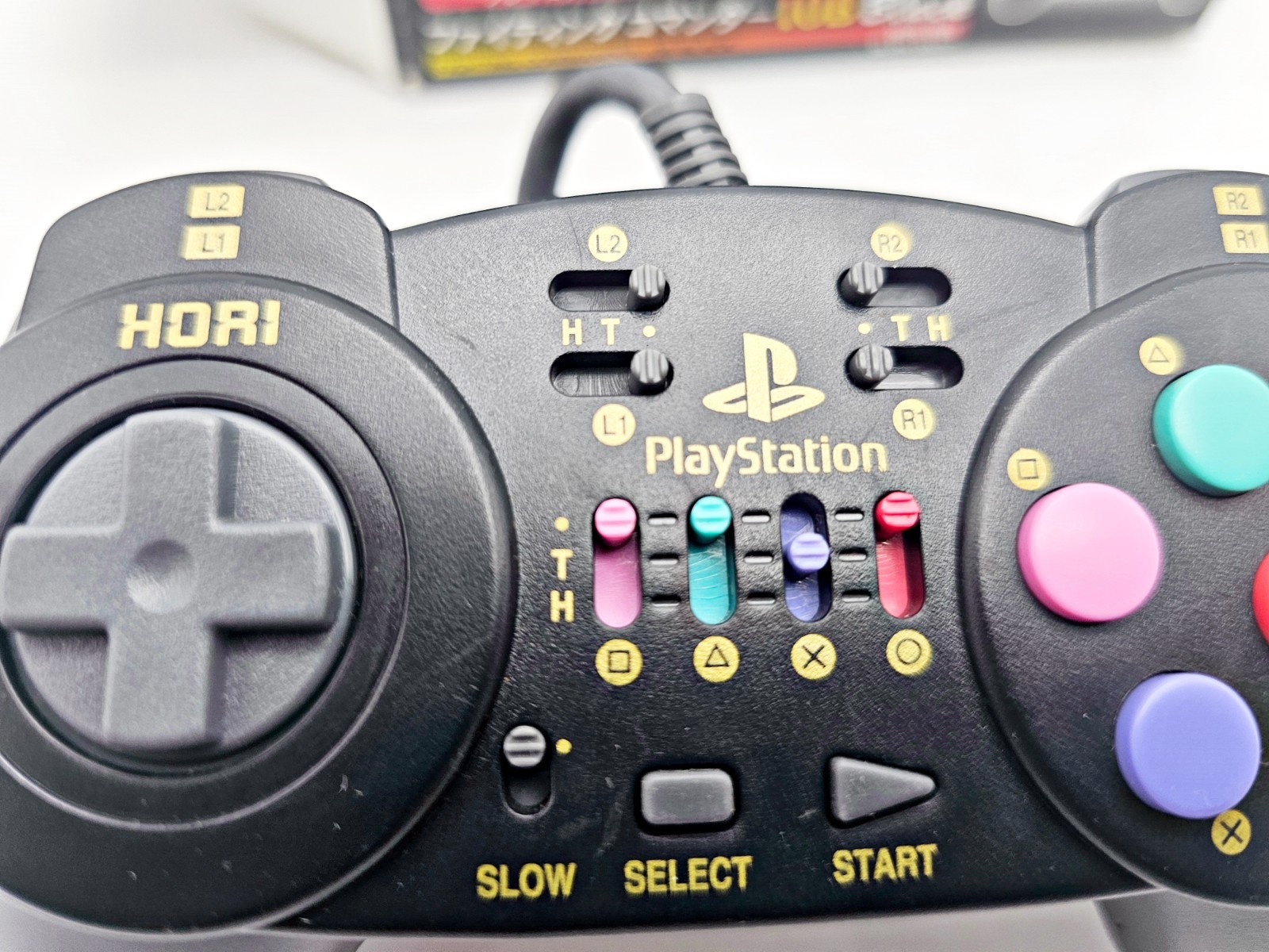 Playstation 1 Controller HORI Fighting Commander 10B Black