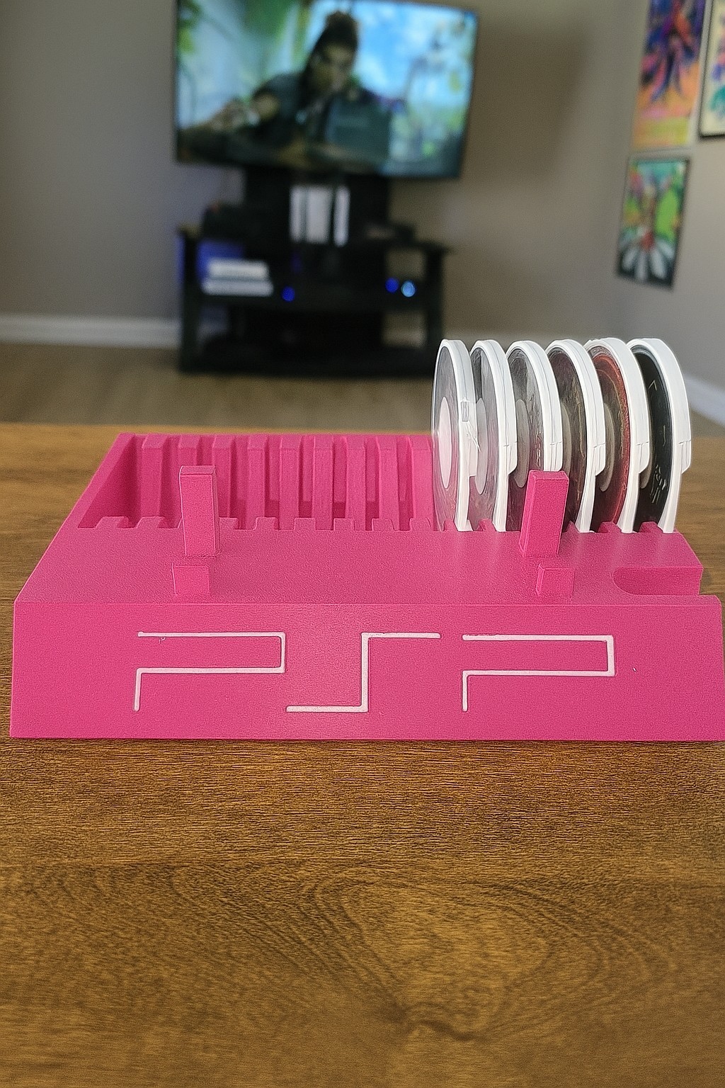 Sony PSP 2000/3000 Display Stand With PSP Game Holder 3D Printed Holds 15 Games