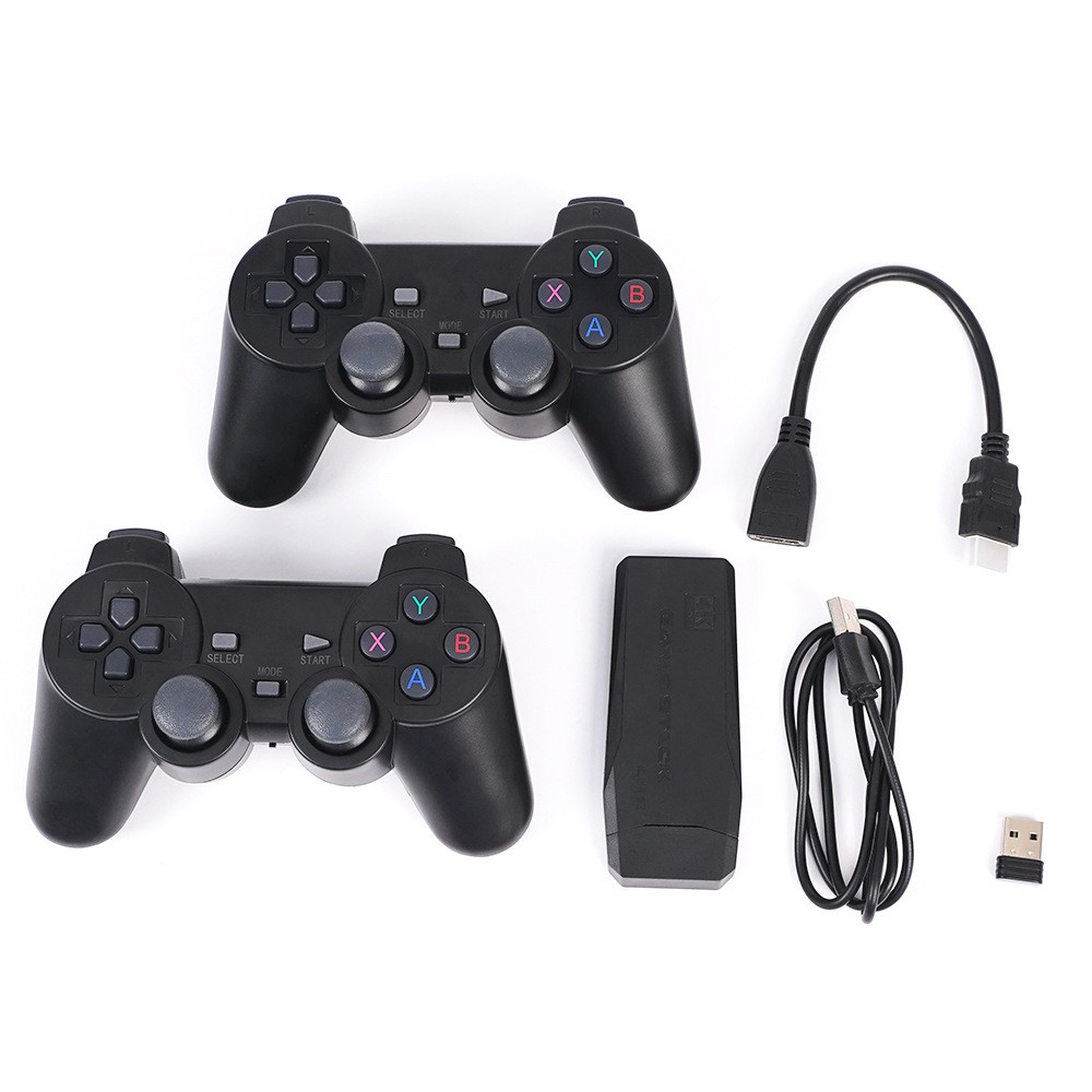 4K 64G HDMI TV Video Game Stick M8 Gaming Console Gamepad 2 Wireless Controller