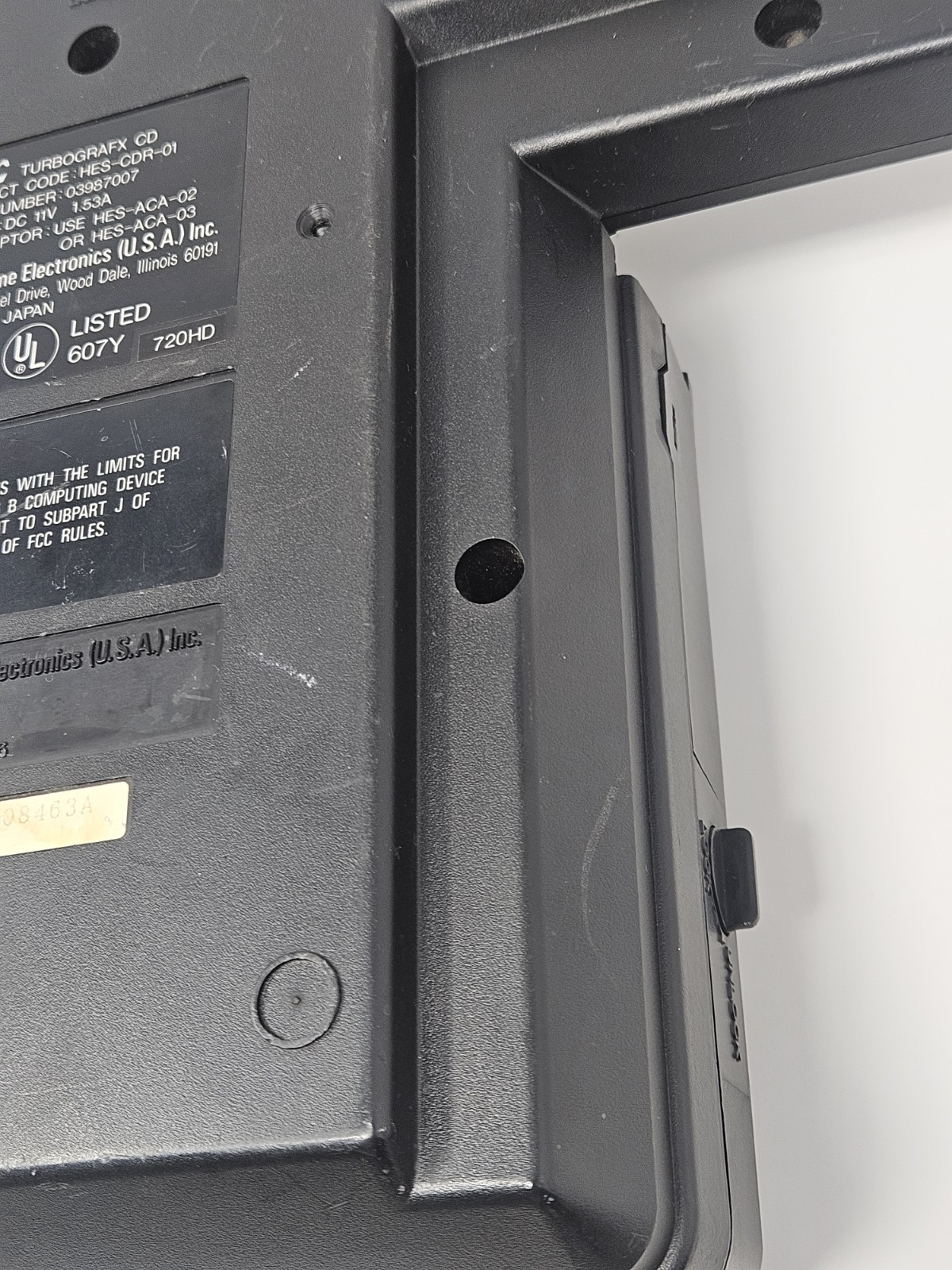 TurboGrafx 16 CD System *Docking Bay/Dock Base Only* *For Parts Only Or Repair*