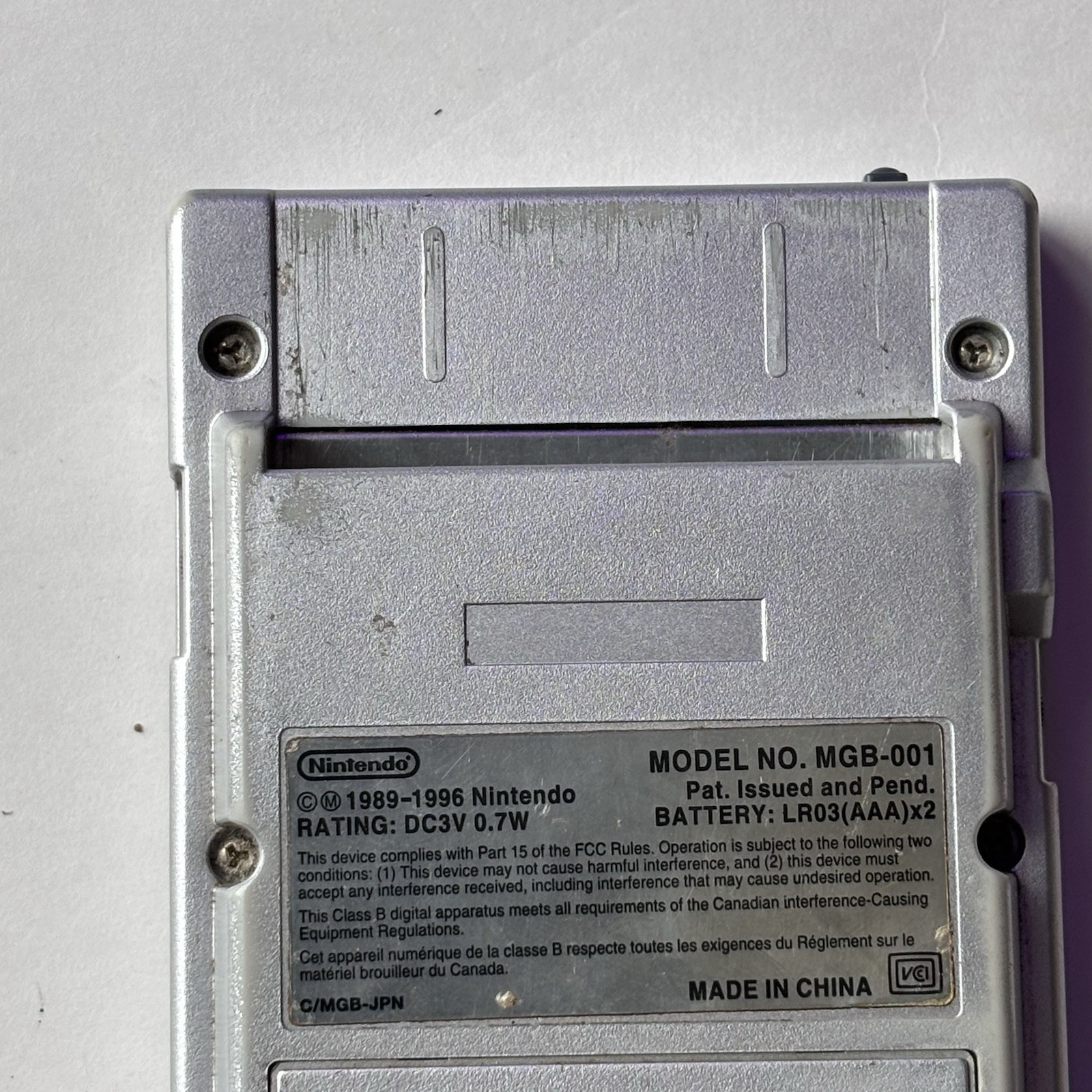 Nintendo Game Boy Pocket Silver With Dr Mario Tested Works