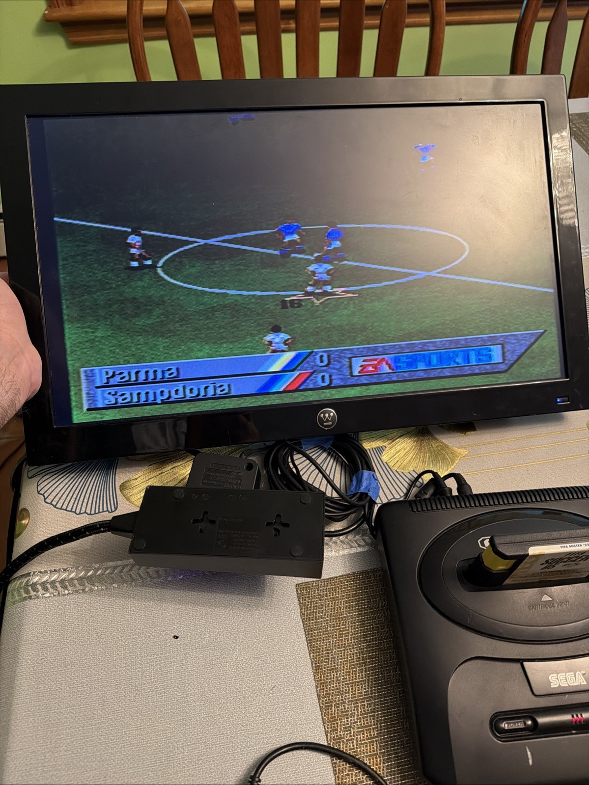 Sega Genesis Model 2 Console W/Pele 2 TESTED & WORKING