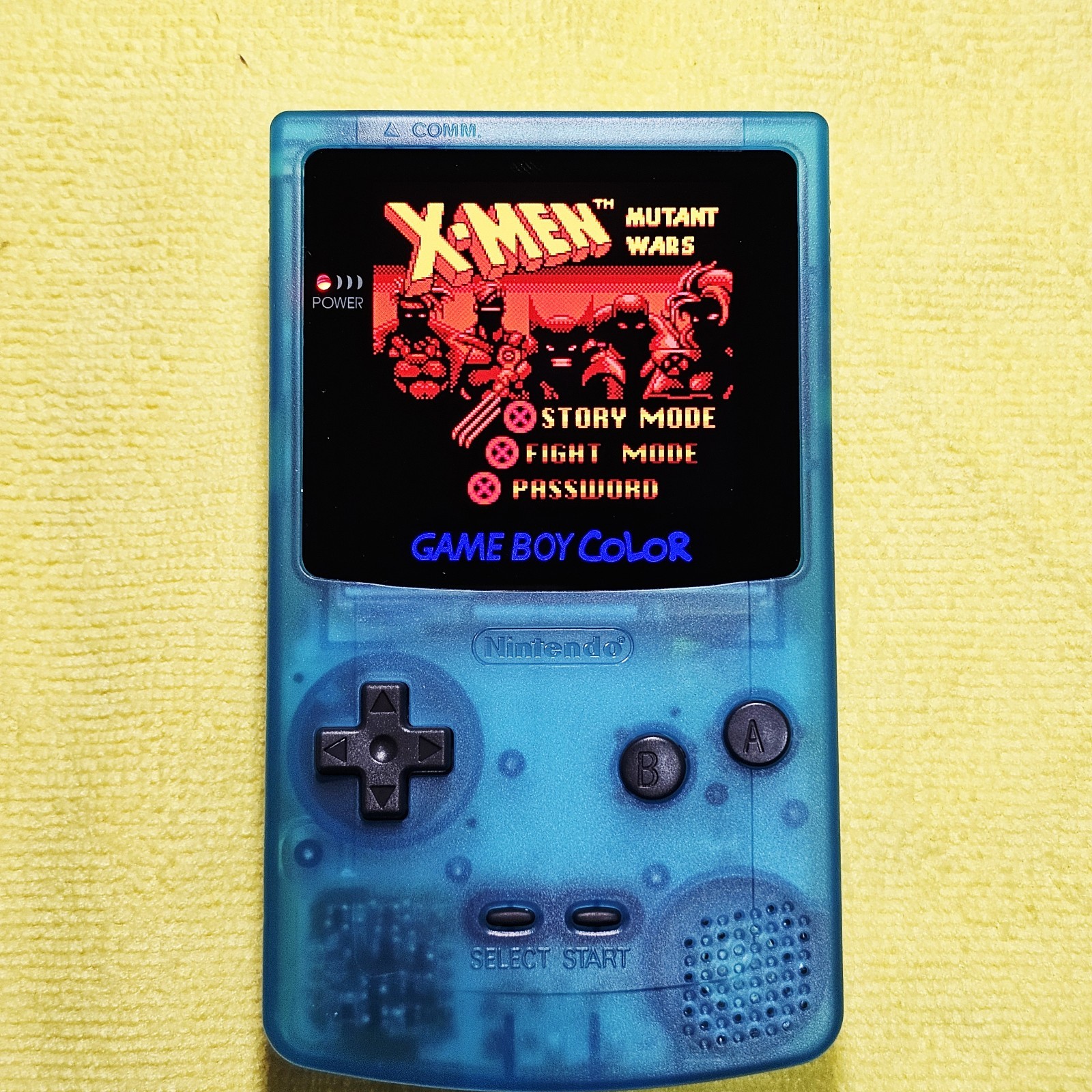 Nintendo Game Boy Color Clear Blue+ AMOLED Touch Screen +USB-C Charging