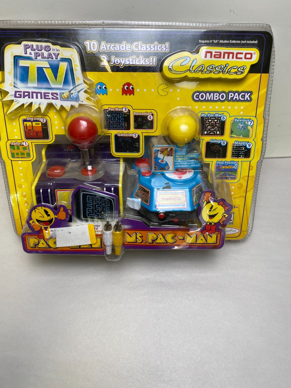 Namco Classics Combo Pack TV Plug Play Pac-Man Ms Pacman 10 Arcade Games NEW