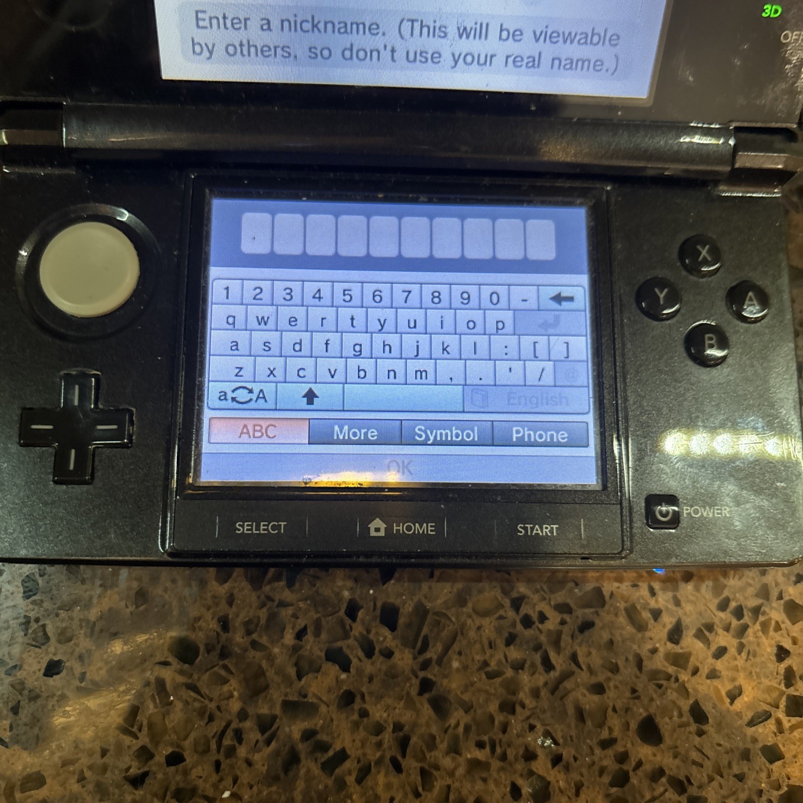 Nintendo 3DS Cosmo Black CTR-001 With Charger And Game NO STYLUS