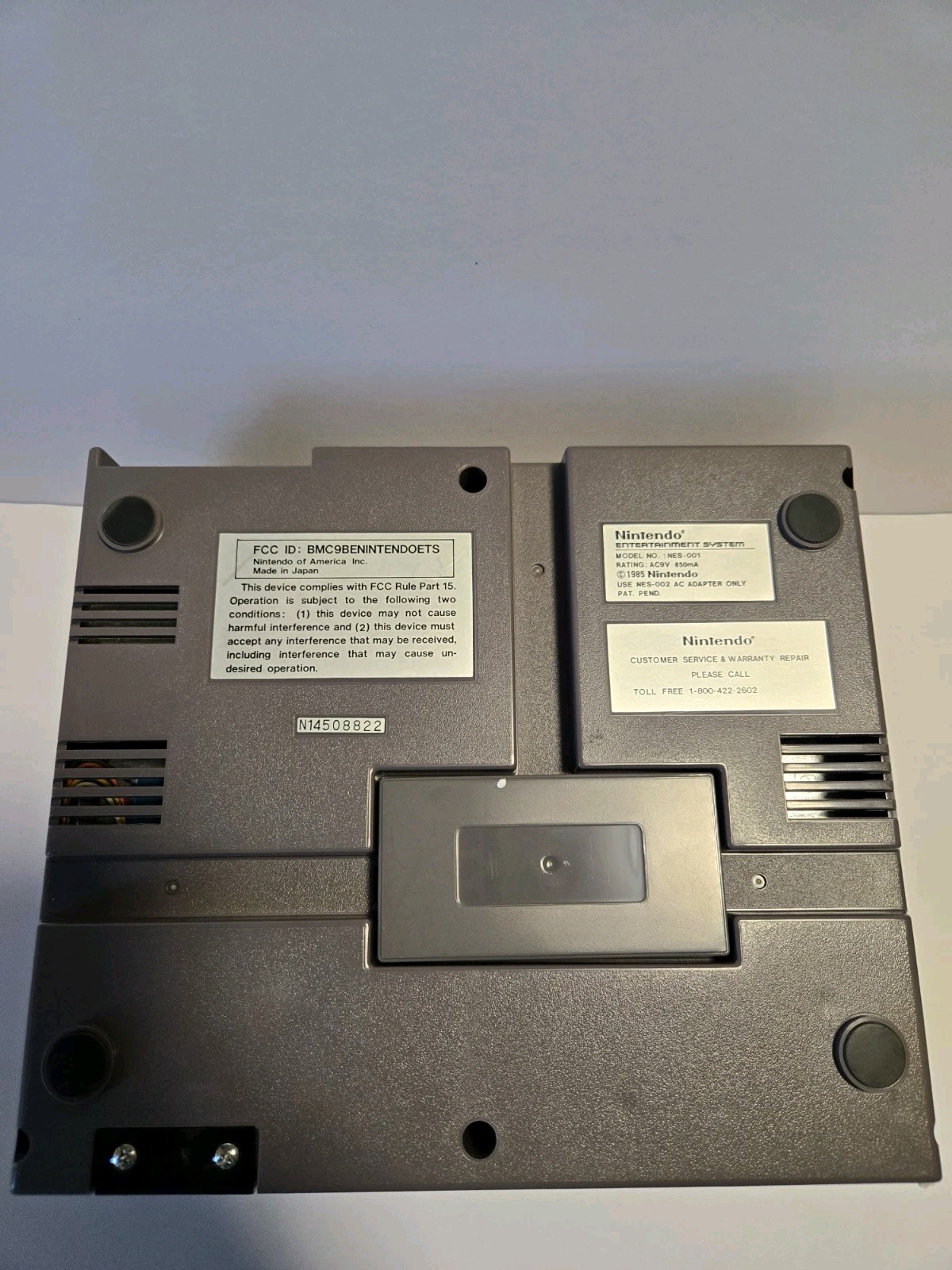 Nintendo NES Control Deck Console Complete with Original Box Cleaned TESTED