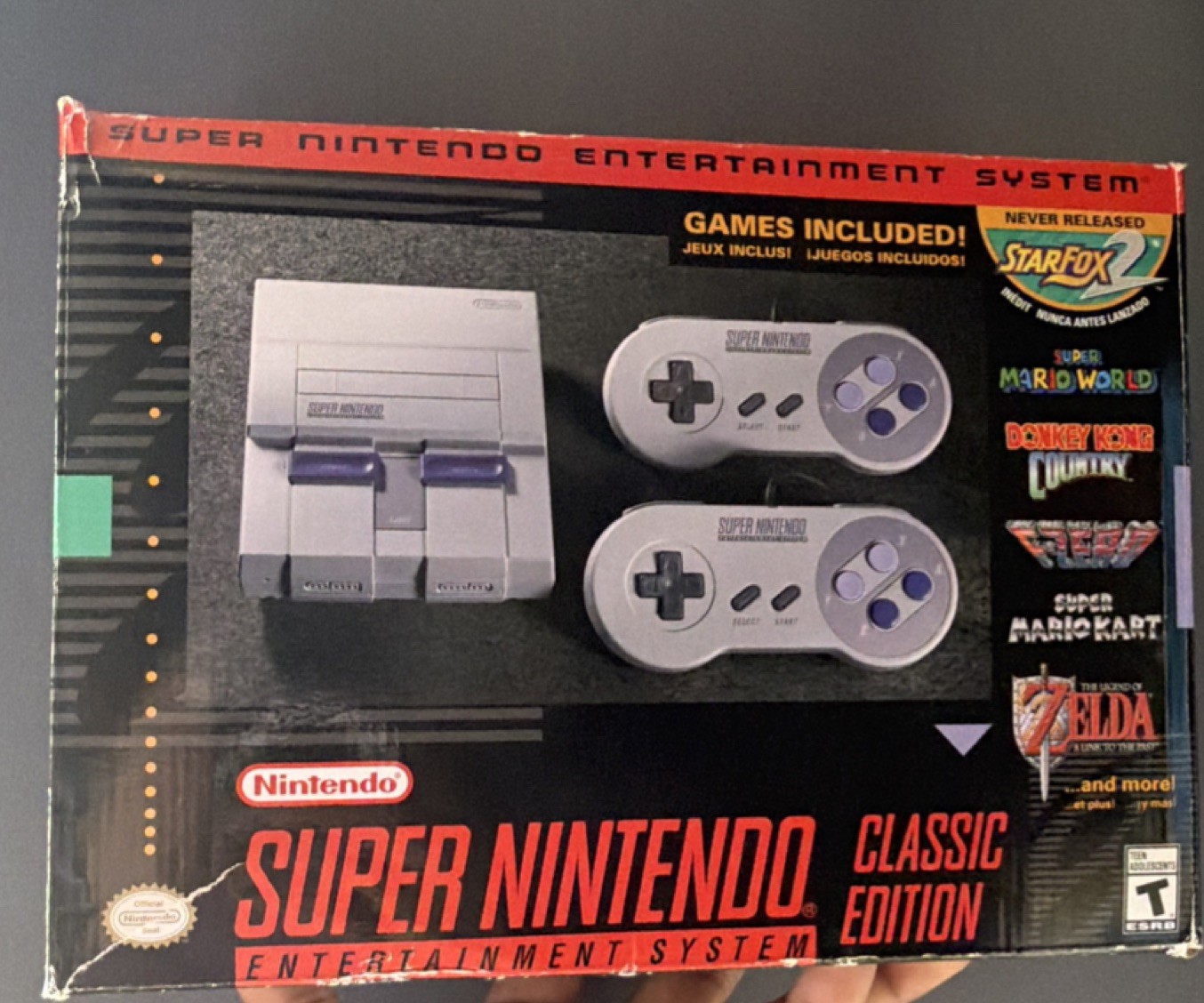 Nintendo Super Nintendo Classic Edition Console Gray HDMI Built-In Games
