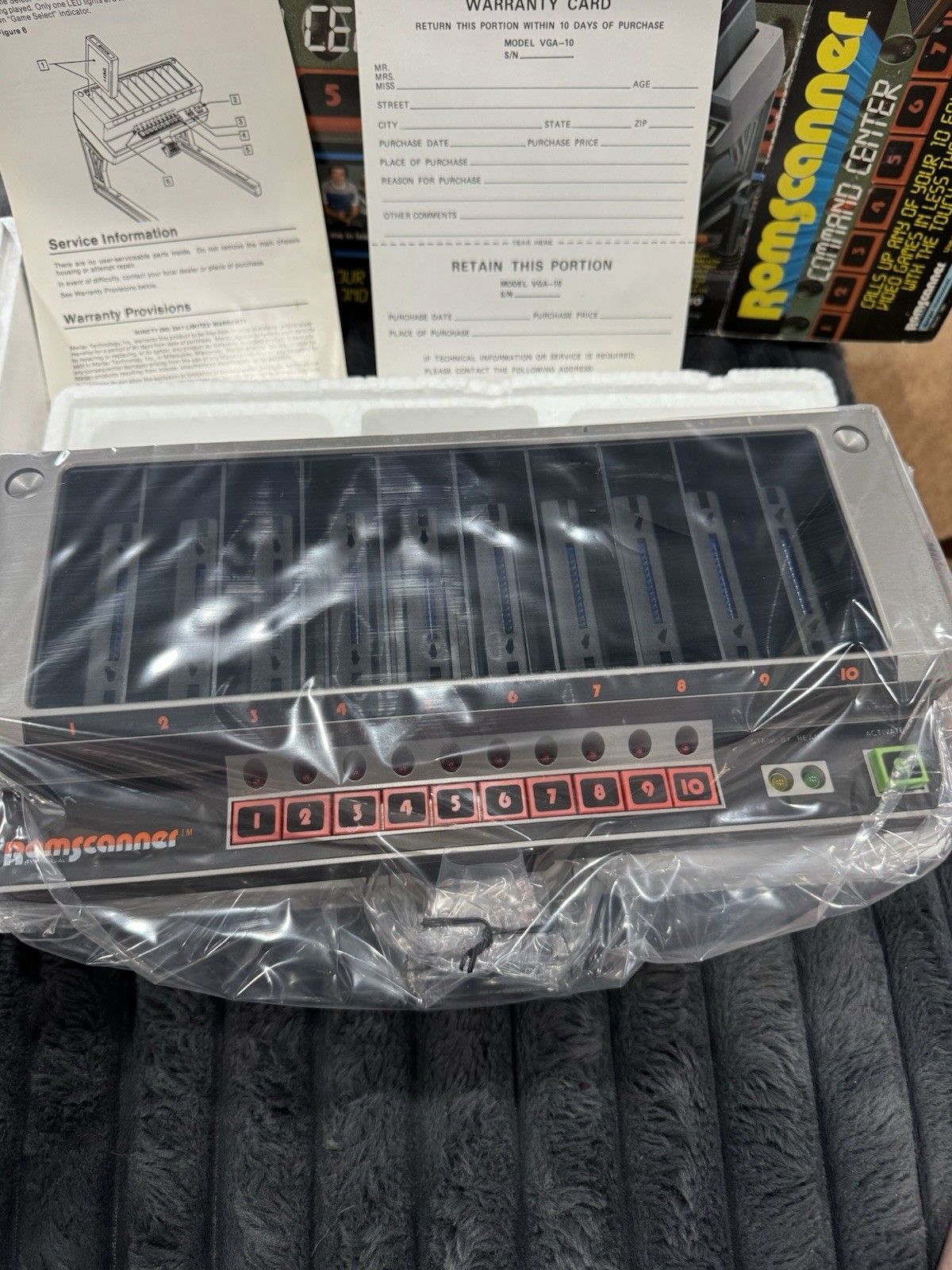 Atari VCS Romscanner Command Center Atari 2600 VGA-10 CIB New In Box Very Rare!