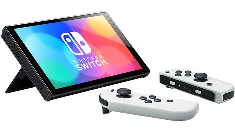 Nintendo Switch OLED 64GB White Console + 🛡️ Screen Protector & SD Card Bundle