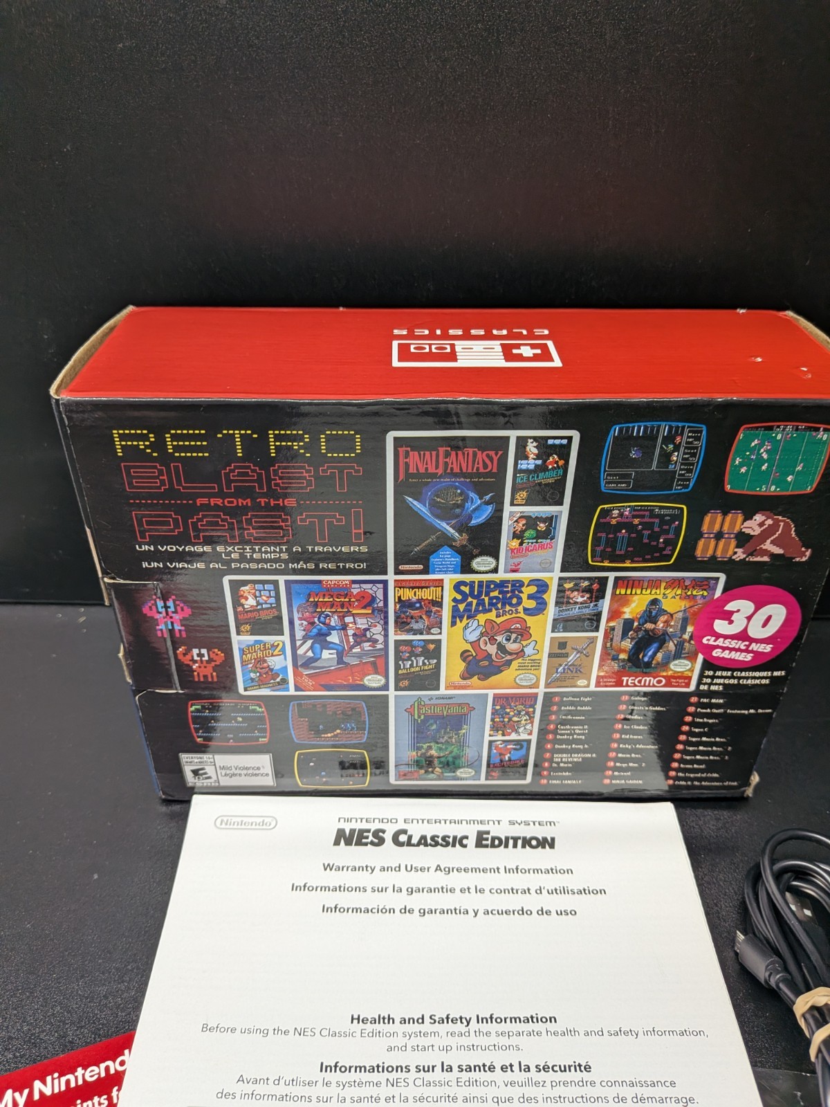 Nintendo NES Mini Game Console W/ Box And Poster Tested And Works Well