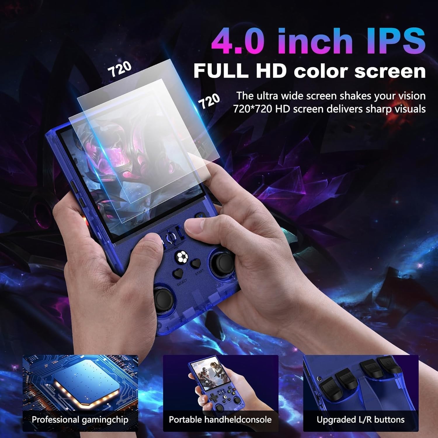 R36MAX Handheld Console – 4000mAh Battery & 18,000+ Games for Endless Fun