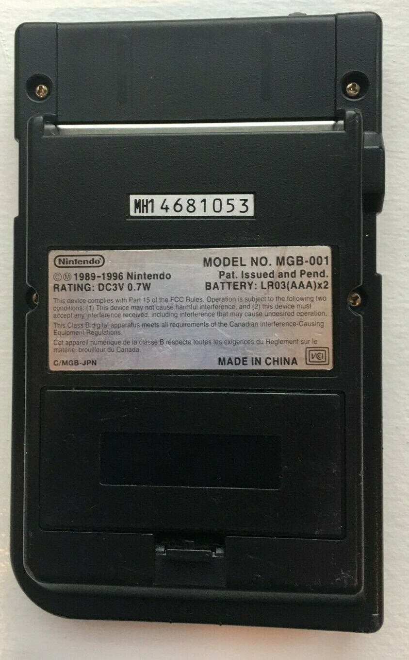 Nintendo Game Boy Pocket MGB-001 – BLACK – 100% OEM – Tested Working