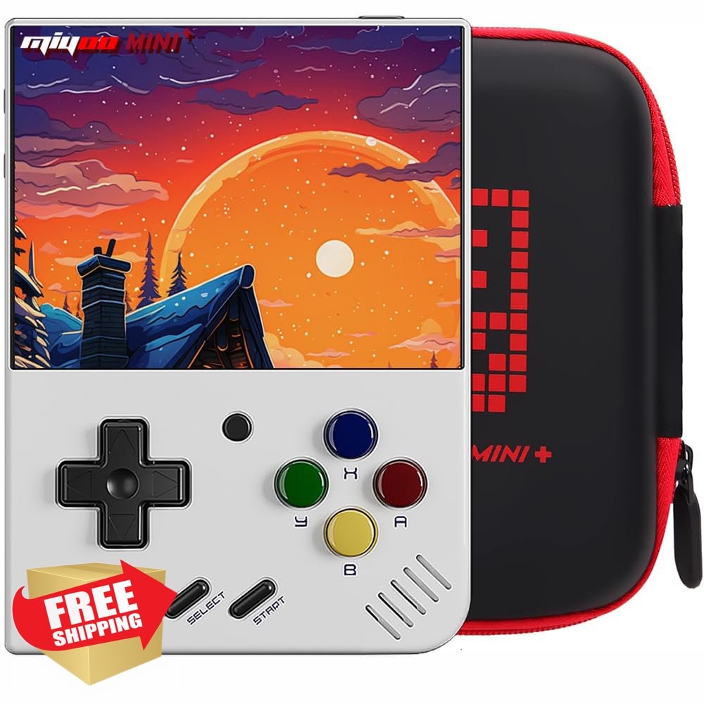 Miyoo Mini Plus with Portable Case Retro Emulator Handheld Game Console Lates…